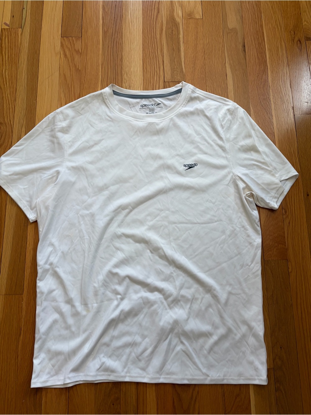 Speedo Men's Classic White Crew Neck Performance Shirt